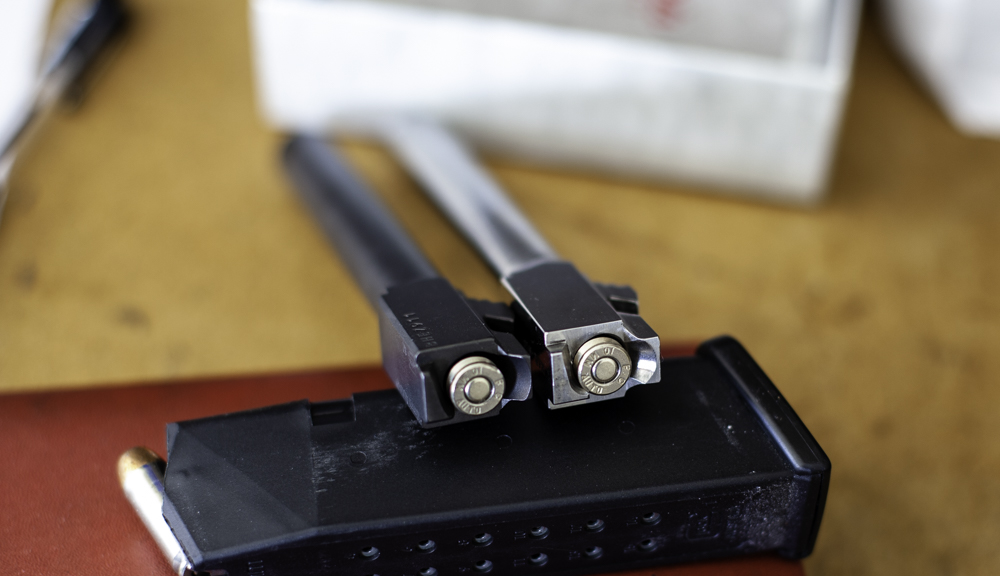 The Bar-Sto Match Target barrel has a tighter, deeper chamber than the stock Glock barrel. The result is less brass deformation, which makes reloading spent cases possible. The Match Target’s deeper chamber provides better case support, a nice feature in a high-pressure cartridge such as the 10mm Auto. 