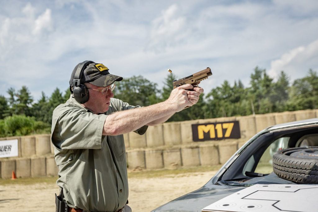 The M17 responds well to a trained shooter. Reliability was excellent with all of the ammo tested in it. 