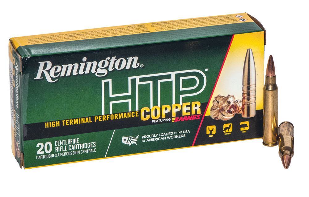 Remington’s new HTP Cooper load for the .223 Remington should prove to be ideal for smallish big game because of its velocity. Mono-metal bullets like the Triple Shock are very lethal and effective when pushed fast.