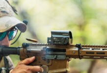Leupold Unveils The LCO Pro F2 Red Dot The Leupold LCO Pro F2 red dot sight mounted on an AR-15 being fired.