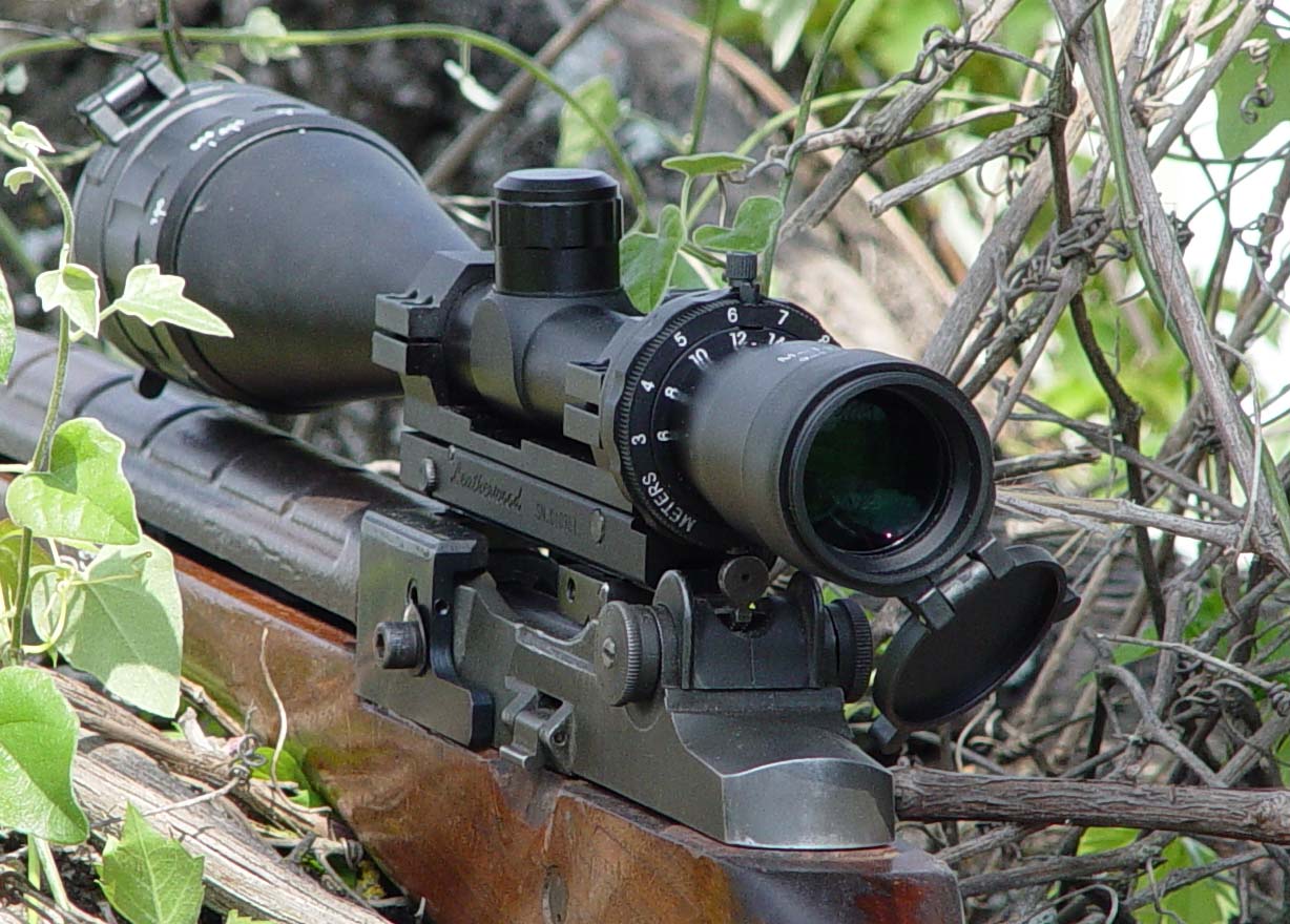 The Leatherwood ART scope autoranges and adjusts for bullet drop for targets from 250 to 1200 yards.