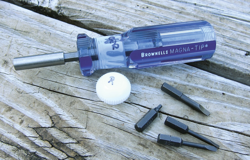 The Brownells Ruger Screwdriver kit has the bits you need to adjust sights or tighten stock screws — at the bench or at the range.