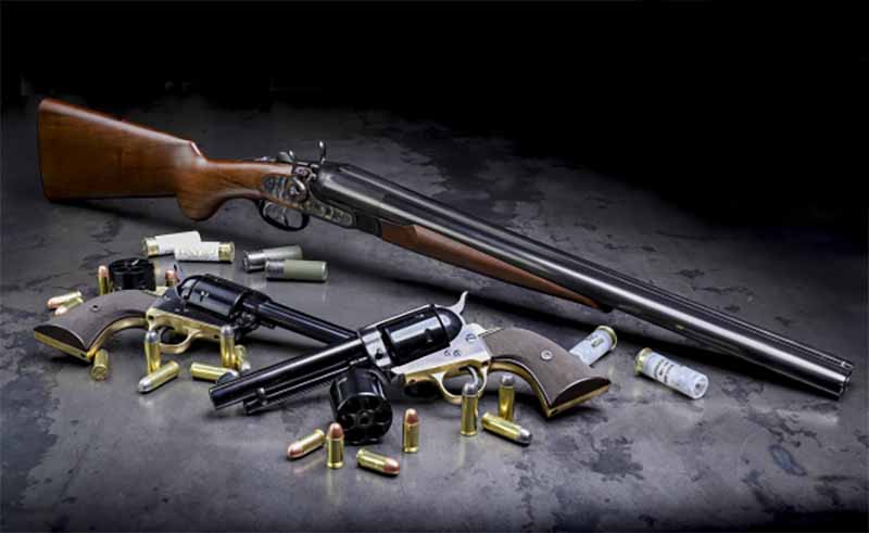 New Pietta revolvers and shotgun.