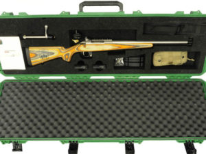 The Tikka T3 Compact Tactical rifle snuggled in its Pelican hardcase.