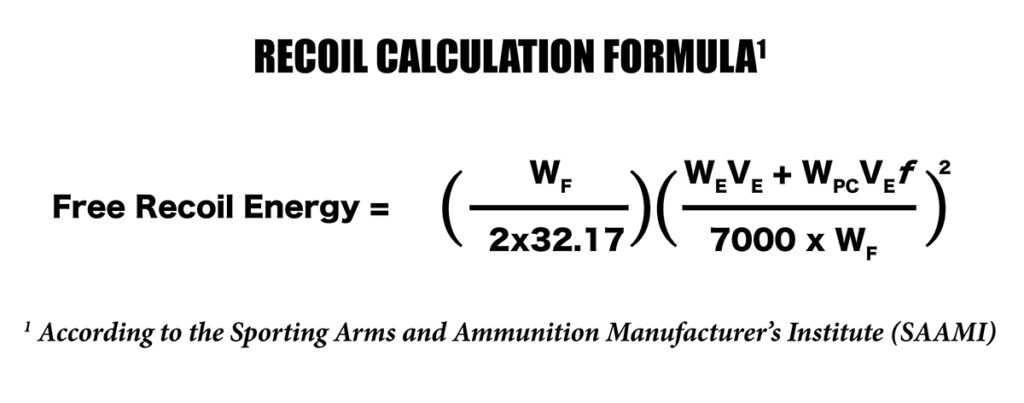 recoil calculation formula