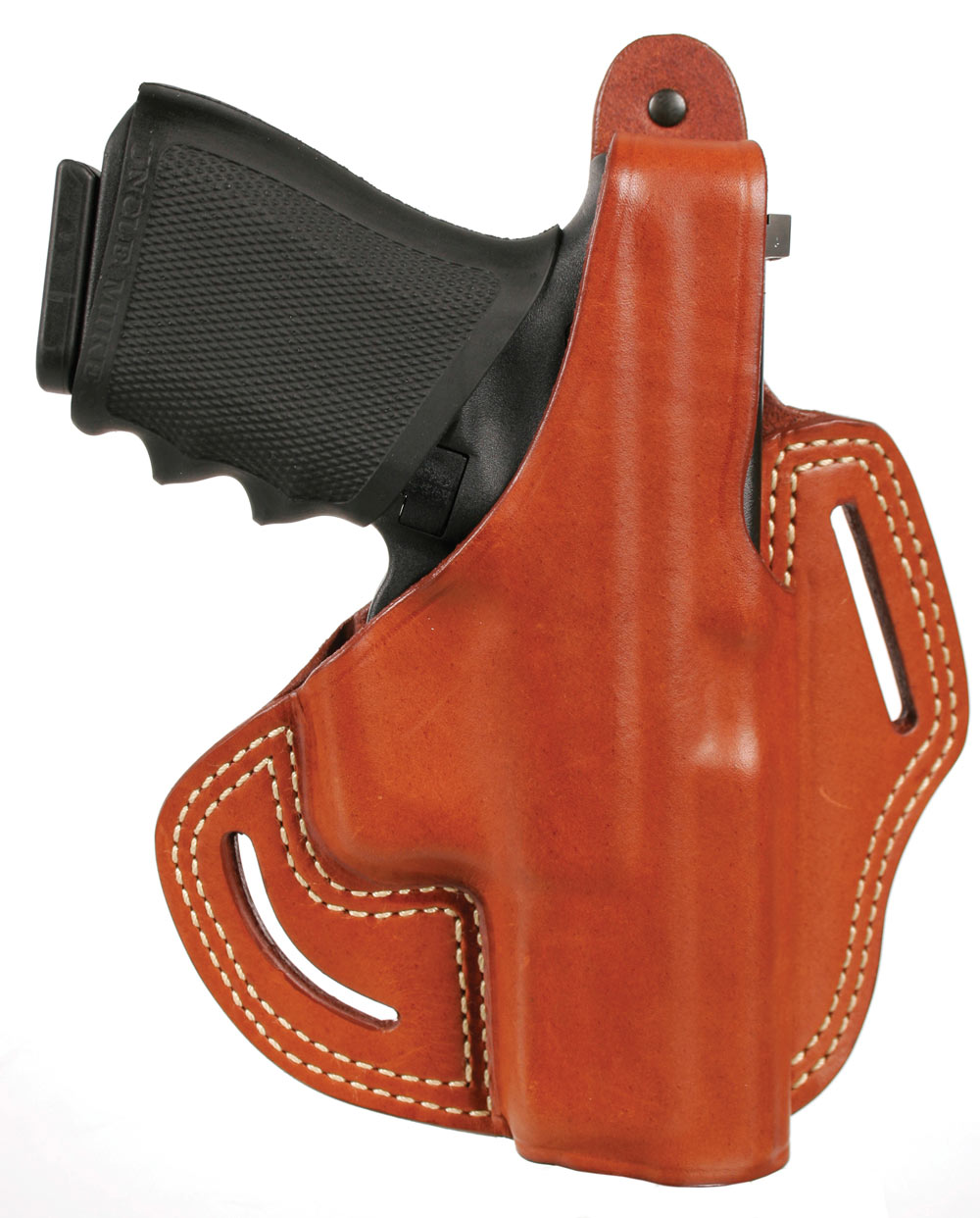 The Leather Slide Holster from Blackhawk! features a thumb break snap that provides a simple, extra measure of retention.