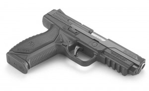 The slick-looking American Pistol is presently available in two calibers, 9mm and .45 ACP.